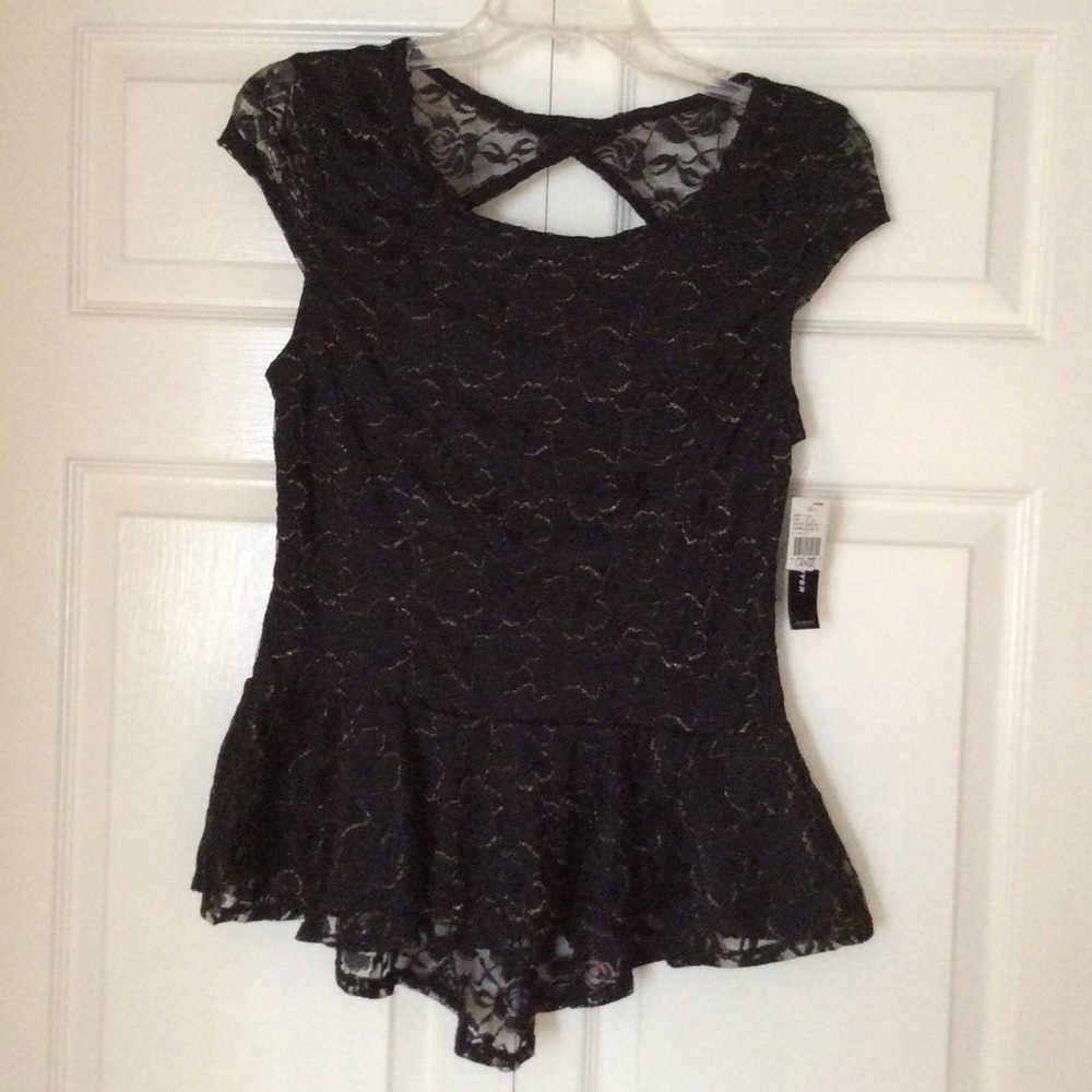 IZ Byer Black lace shirt! Never worn!